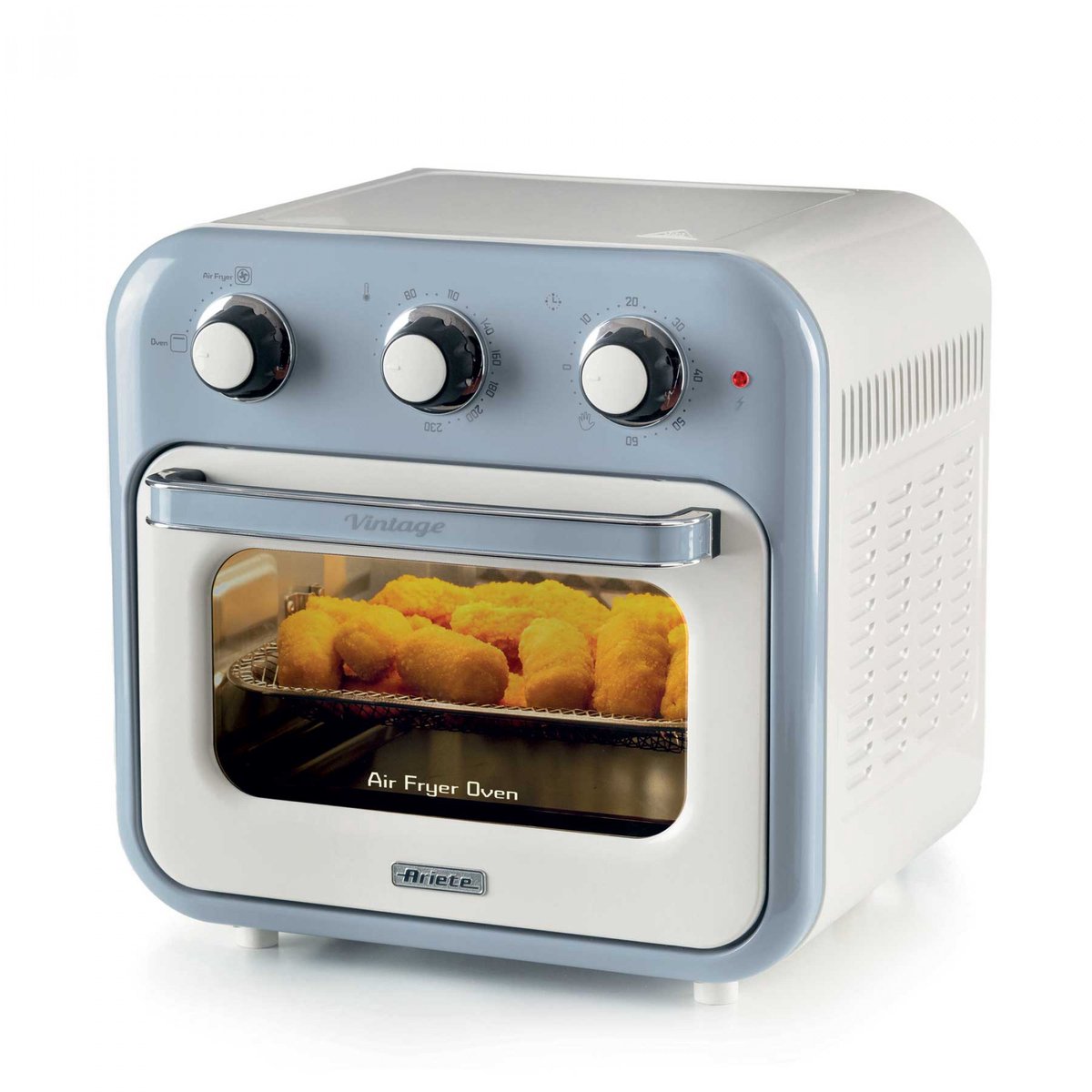 Ariete 4632/05 Vintage Airfryer & Oven - 16 liter - 1400 Watt - timer - draaispit - roterende mand - blauw — afbeelding 7