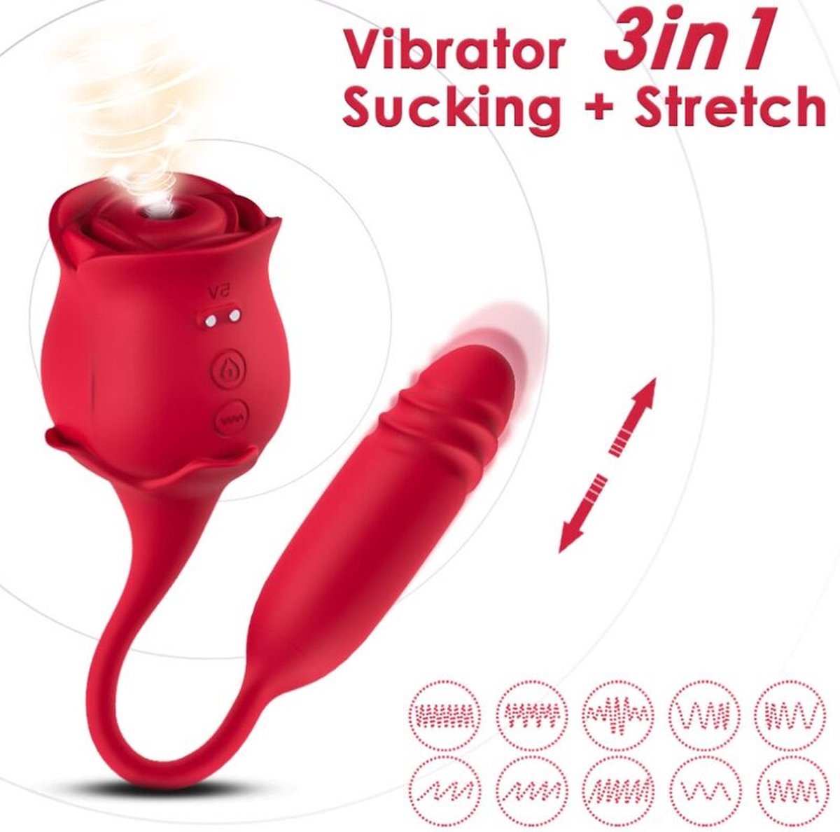 Goedkoopste ARMONY - ROSEKNIGTH LIKKENDE VIBRERENDE CLITORIS & VIBRATOR ROOD | G-SPOT VIBRATOR | 3 IN 1 VIBRATOR | CLITORIS VIBRATOR | SEKSSPEELTJES VOOR VROUWEN | SEKSSPEELTJES VOOR KOPPELS | VIBRATOR VOOR VROUW | SEX TOYS VOOR VROUW