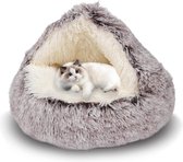 Kattenmand - Fluffy schelpvorm 50cm - Wasbaar - Pluche - Zacht - Huisdierenbed - Warm - Knuffelbed