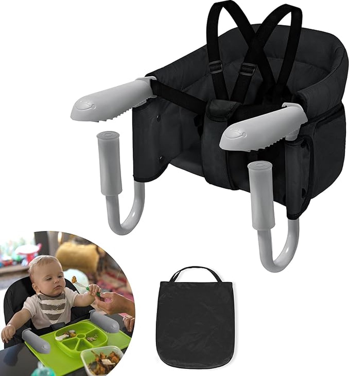 Equivera Babystoel Voor Aan Tafel - Kinderstoel - Babystoel - Baby Eetstoel - Baby Stoeltje Zitten Voor Thuis - Kinderzetel