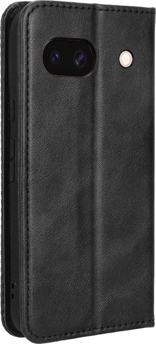 Mobigear Telefoonhoesje geschikt voor Google Pixel 8a Hoesje | Mobigear Sensation Bookcase Portemonnee | Pasjeshouder voor 3 Pasjes | Telefoonhoesje voor Pinpas / OV Kaart / Rijbewijs - Zwart