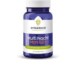 Vitakruid Multi Nacht Man 50+ 100% Vegan 30 Tabletten