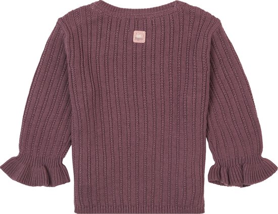 Pull en tricot ajouré et rayé pour fille Beige - 3 ans - Pull