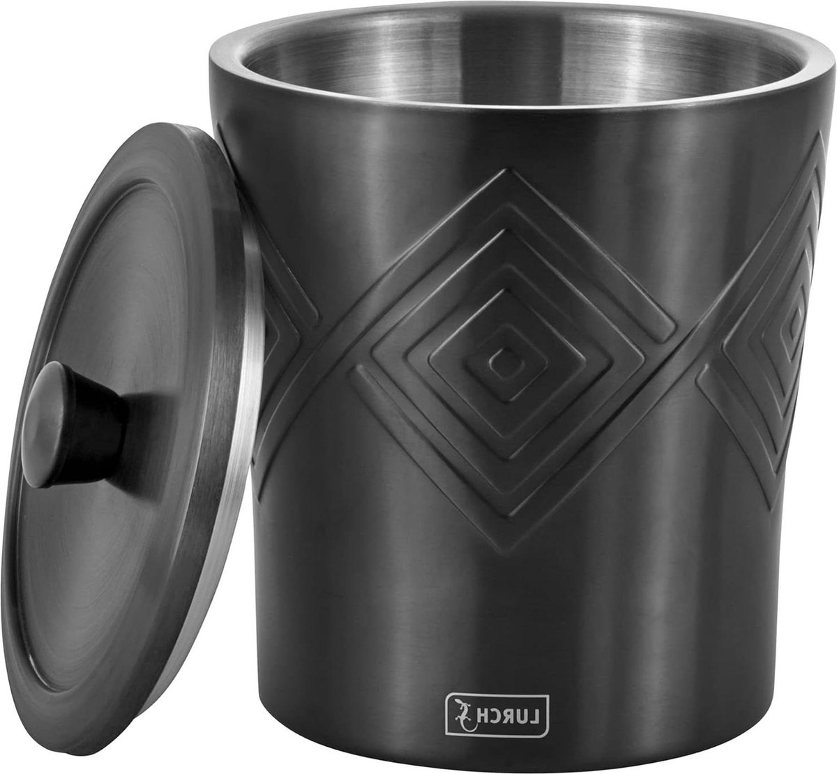 Bol.com IJsemmer - dubbelwandig roestvrij staal 1500 ml - Smokey Grey - ijsblokjes koel houden aanbieding