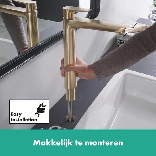 Foto: Hansgrohe talis e 1 gr wastafelmkr 240 zo afvoer brushed bronze