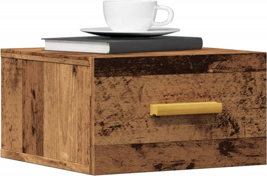 vidaXL Table de chevet - Fixation murale - 35x35x20 cm