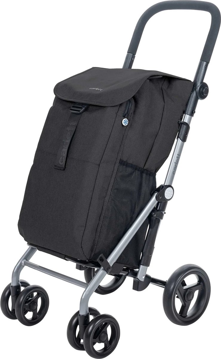 Carlett CLASSIC Duo LETT430 Cooler Boodschappentrolley - Koelvak - 4 wielen - Opvouwbaar - 36 L - Vulcano Zwart