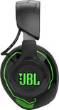 Zwarte JBL gaming headset met groene rand rond de oorschelp en JBL logo.