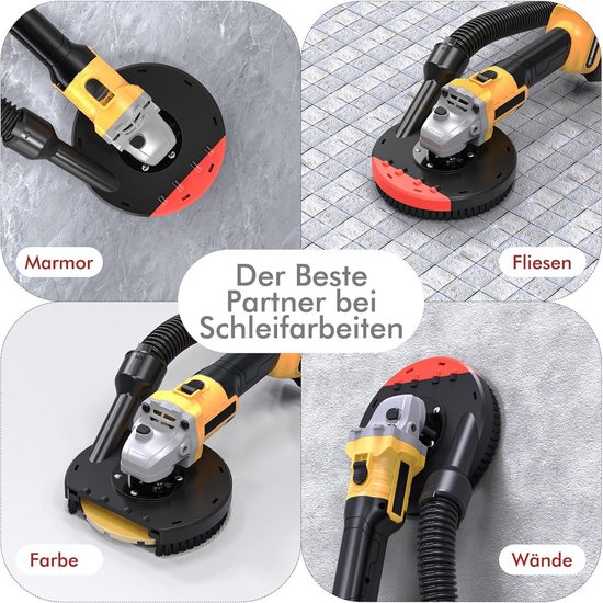 HOPRIO Bürstenloser Winkelschleifer 125mm 1250W für Industrielle Anwendungen bei