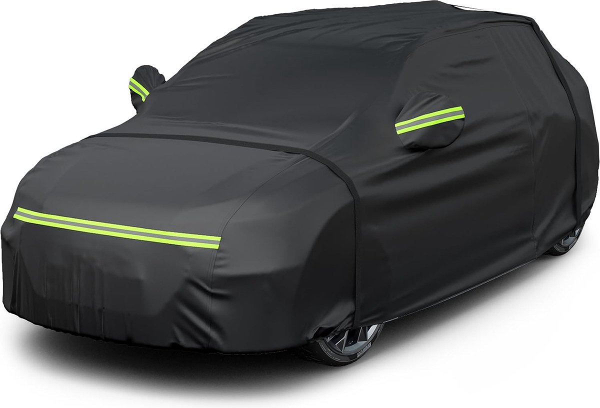 Volledige Autohoes - Waterdicht en Stofdicht voor SUV's (430-460 cm) - Auto Hoes - Zwarte Autohoes met UV-bescherming - Afmetingen 455x150x140 cm, 3 kg