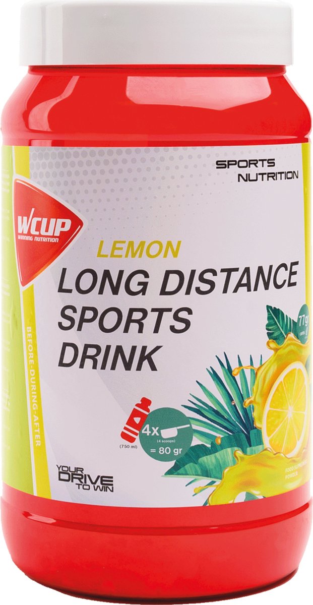 Goedkoopste Wcup Sports Nutrition - Long Distance Sports Drink (Lemon - 1040 gram) - Poeder