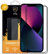 Pack de 2 Protecteurs d'écran iPhone 13 - iPhone 13 Pro - Économiseurs d'écran en Glas trempé MobyDefend - Rebords noirs - Protecteurs d'écran - Plaques de verre adaptées à Apple iPhone 13 - iPhone 13 Pro