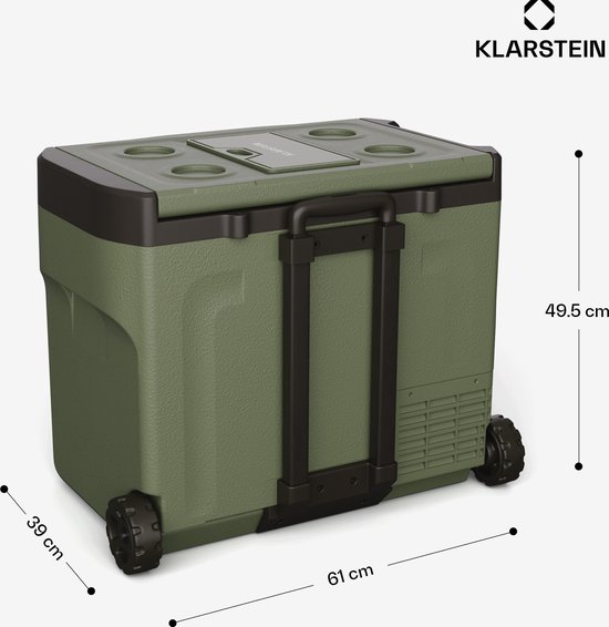 Klarstein PolarForce Compressor Koelbox - 40 Liter - Bereik: -20°C tot 20°C - Groen van Merkloos — afbeelding 4