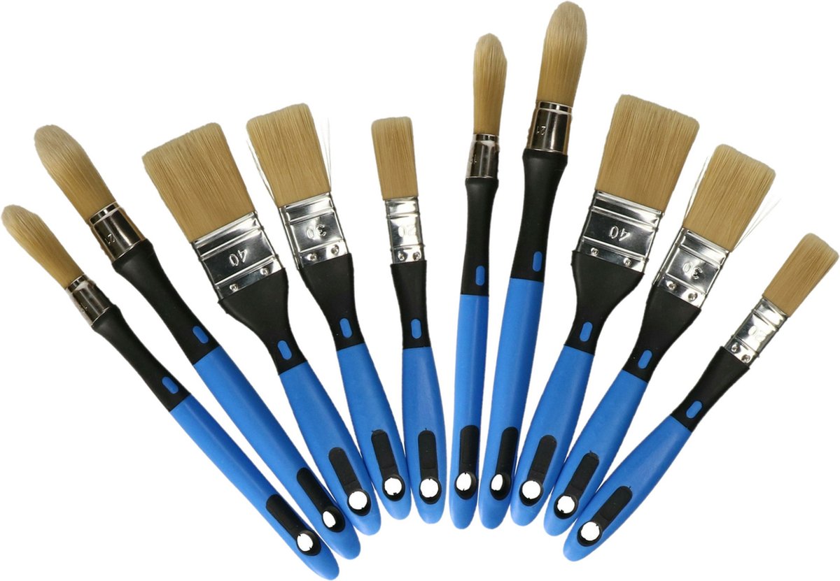 FX Tools Verfkwasten set - 10 delig - Voordeelkwasten
