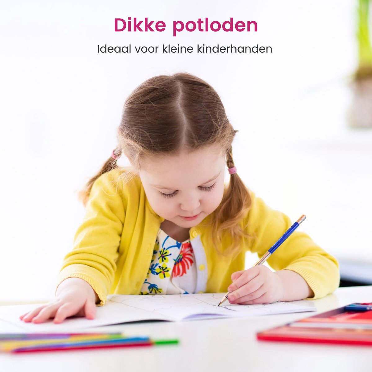 Partizzle 30x Regenboog Kleurpotloden Set - Potlood Uitdeelcadeautjes - Sinterklaas / Kerst Cadeau - Grabbelton Knutselen Traktatie Cadeautjes - Creatief Leren Tekenen & Kleuren - Voor Kinderen en Peuters / Volwassenen — afbeelding 5