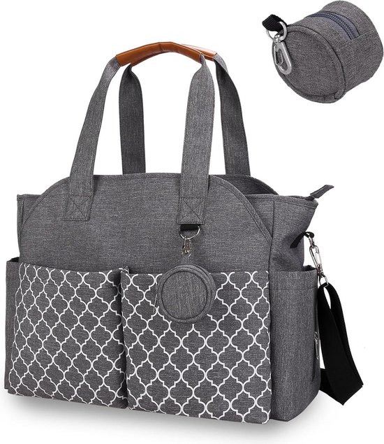 Sunveno Wikkeltas, reis-luiertas, boodschapper met luieronderlegger, pendeltas voor mama, schoudertas, handtas, schoudertassen, zwart, Retro