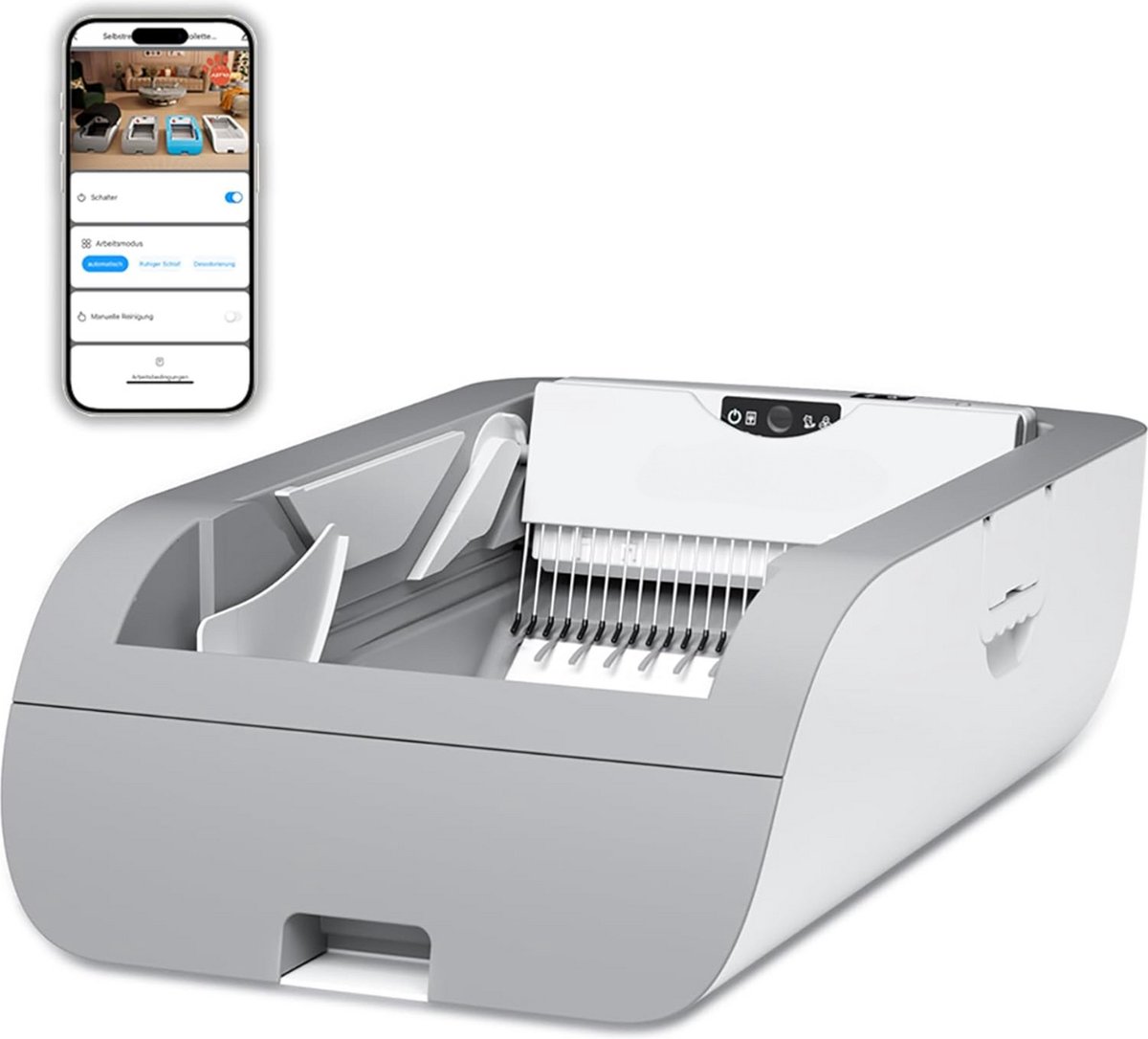 Bol.com Solacis Zelfreinigende kattenbak - Automatische kattenbak - Elektrische kattenbak - Robot kattenbak - Must have voor uw ... aanbieding