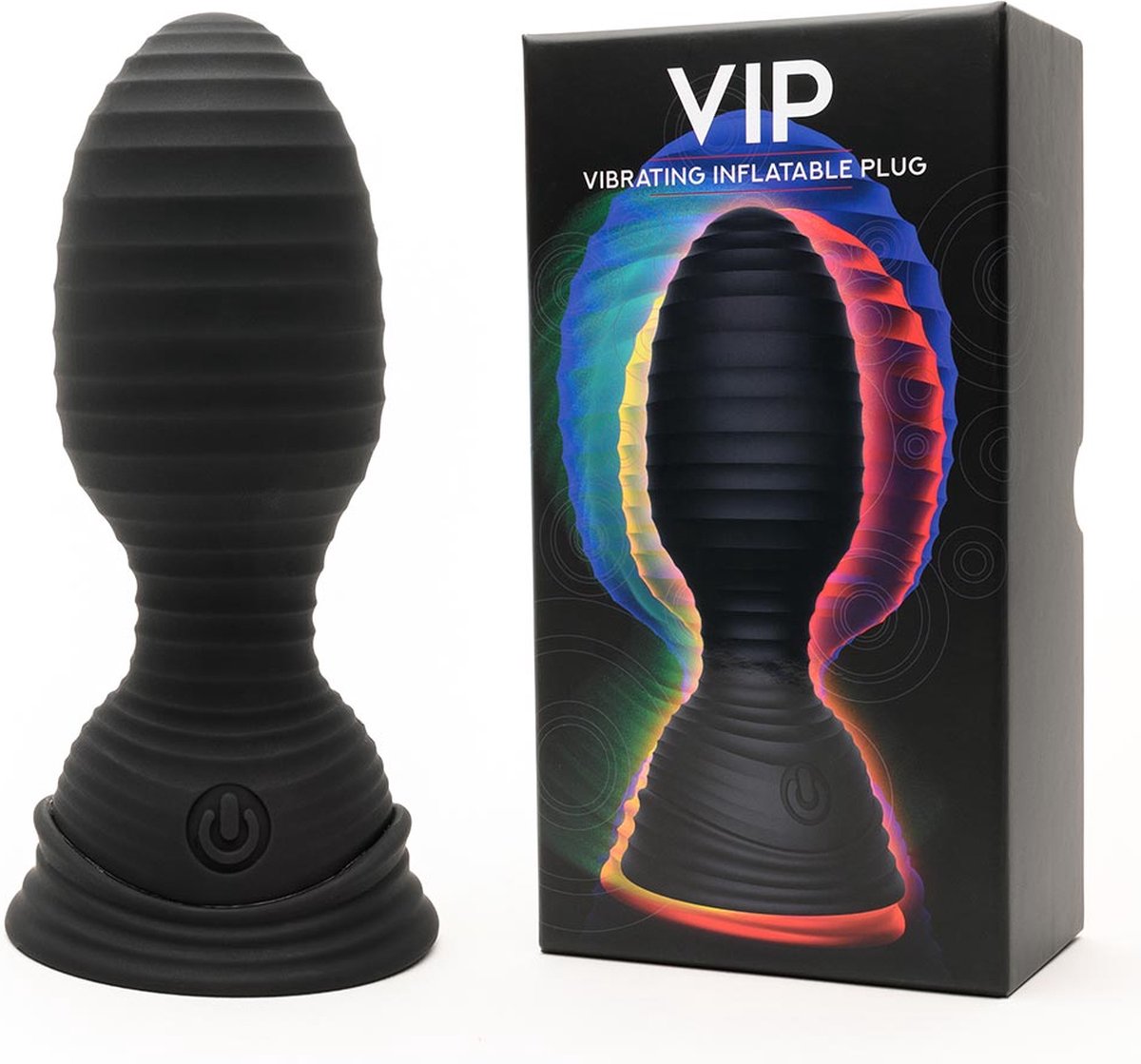 Goedkoopste The VIP - Vibrerende Opblaasbare Buttplug - Zwart
