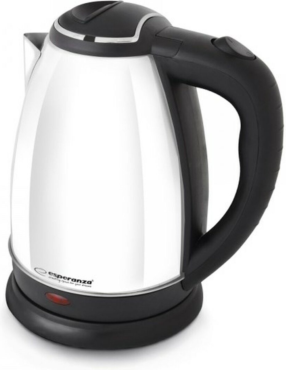 Waterkoker Esperanza EKK113W Wit Zwart Roestvrij staal Plastic 1800 W 1,8 L