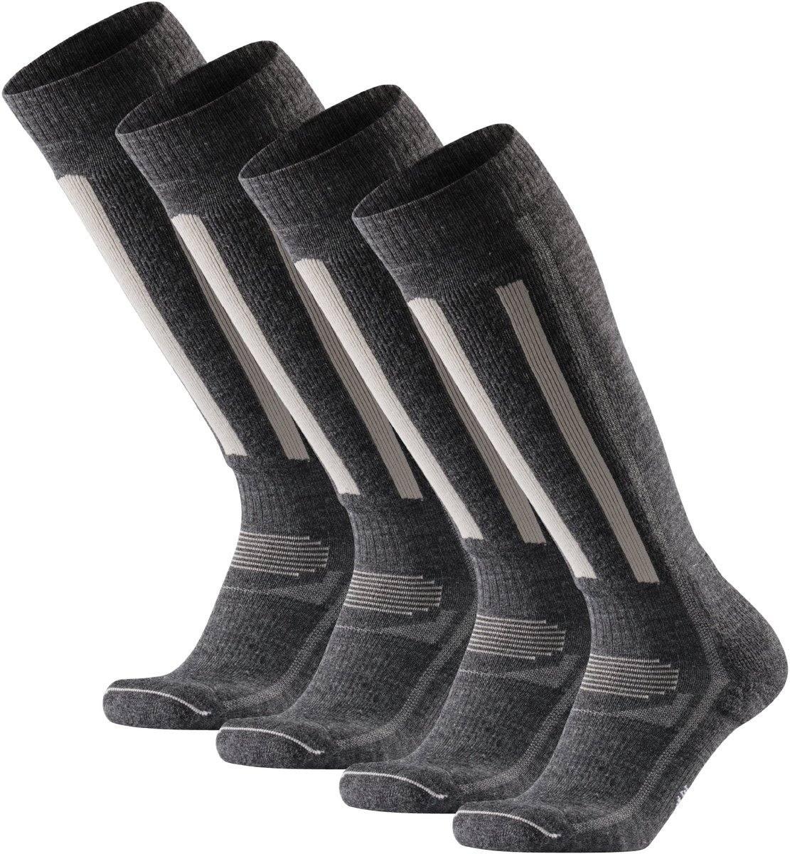 DANISH ENDURANCE Skisokken van Merino Wol – 2-pack Grijs