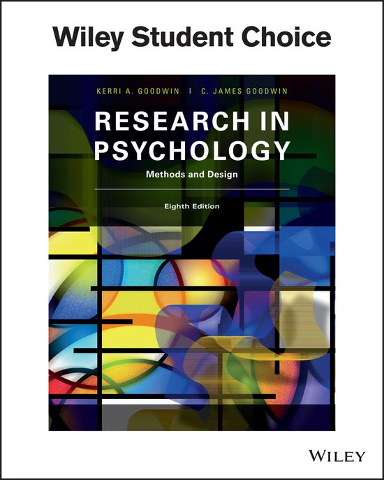 Research in Psychology Methods and Design - cover