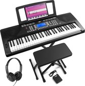 Bol.com MAX Rhapsody61P complete keyboard set - inclusief bankje standaard sustainpedaal en koptelefoon aanbieding