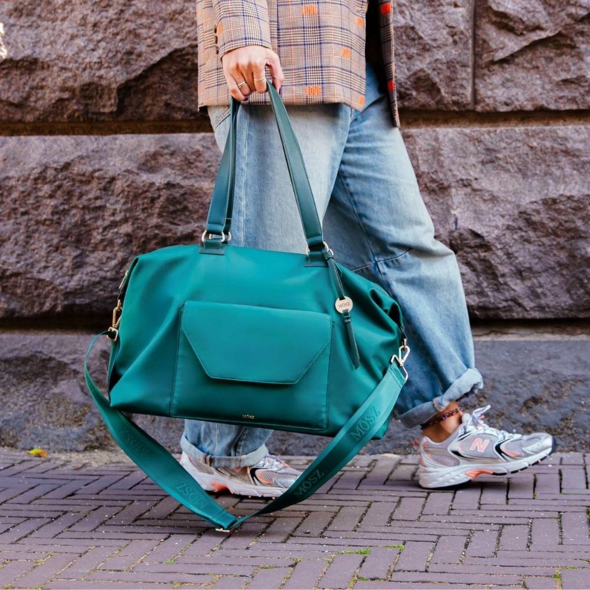 MŌSZ Grote dames reistas groen - 37 liter : Sandy hanbagage reistas / sporttas