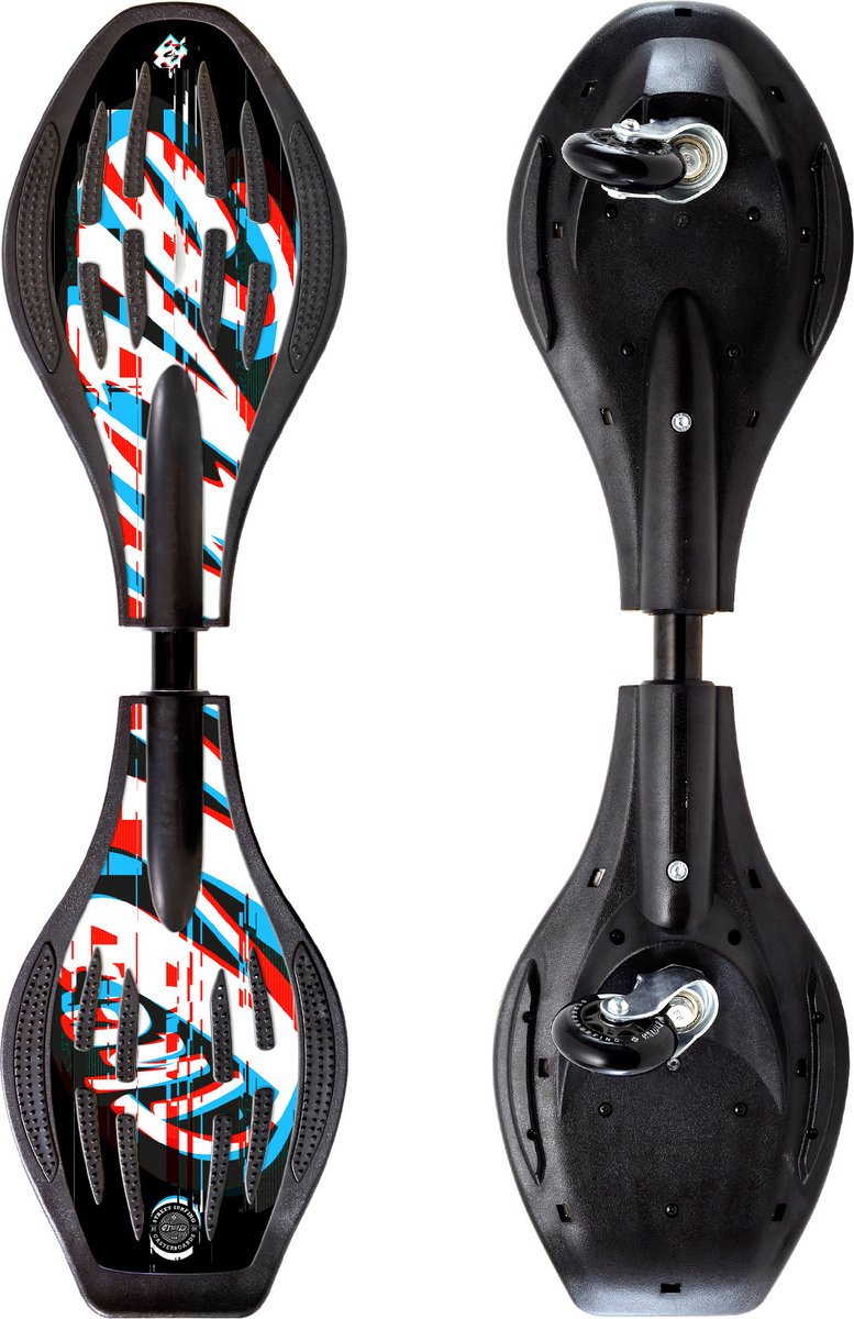 Schildkröt waveboard The Wave - Black Glitch streetsurfing skateboard. — afbeelding 8
