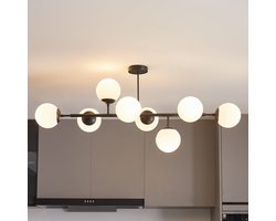 LumenXL – Design plafondlamp zwart met melkwit glazen bollen – Osem