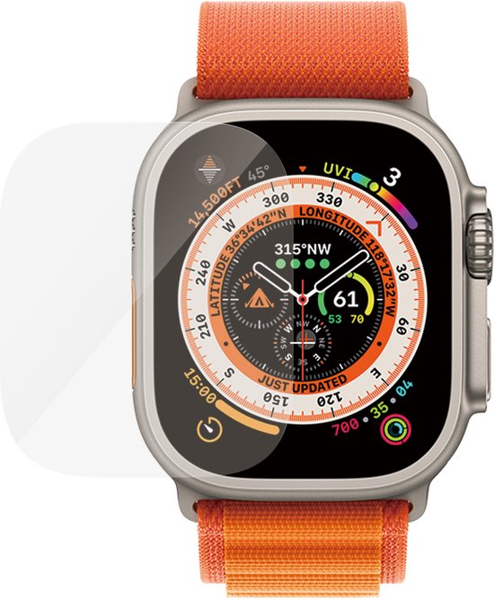 PanzerGlass Screenprotector geschikt voor Apple Watch Ultra - 49 mm Glazen | PanzerGlass Ultra-Wide Fit Screenprotector - Case Friendly