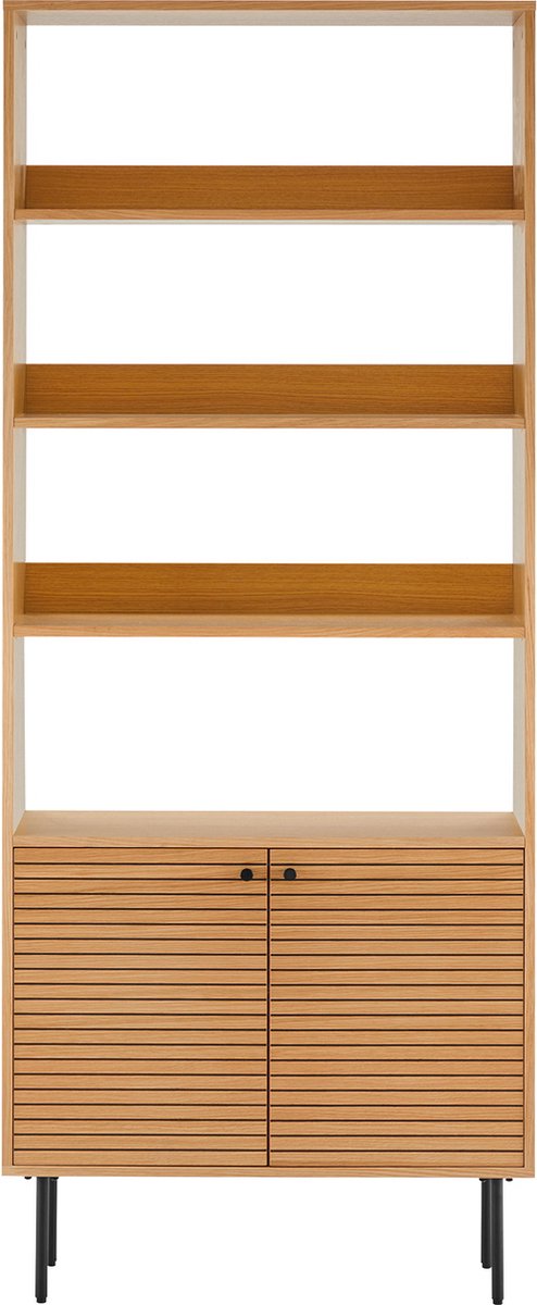 House Nordic Boekenkast Kyoto Eikenfineer Naturel 200cm