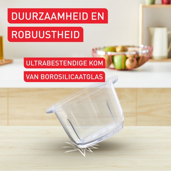 Tefal Choppeo MB6031 - Hakmolen - Glazen Bowl - 500 ml - Compact - Geschikt voor Groenten en Sauzen — afbeelding 3