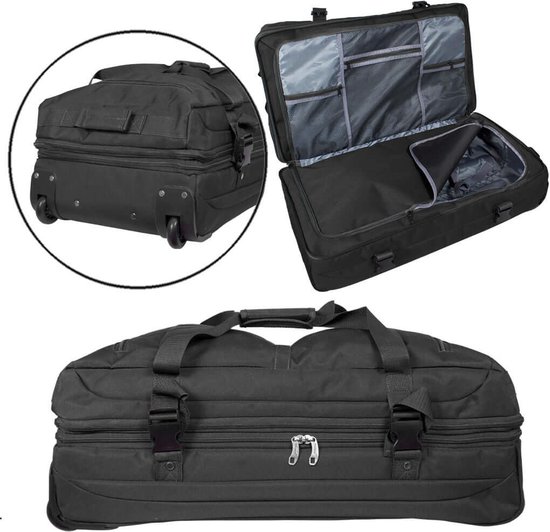 Reistas op wielen 80 liter Compacte weekendtas Sporttas 70x38x30cm Trolley. bol