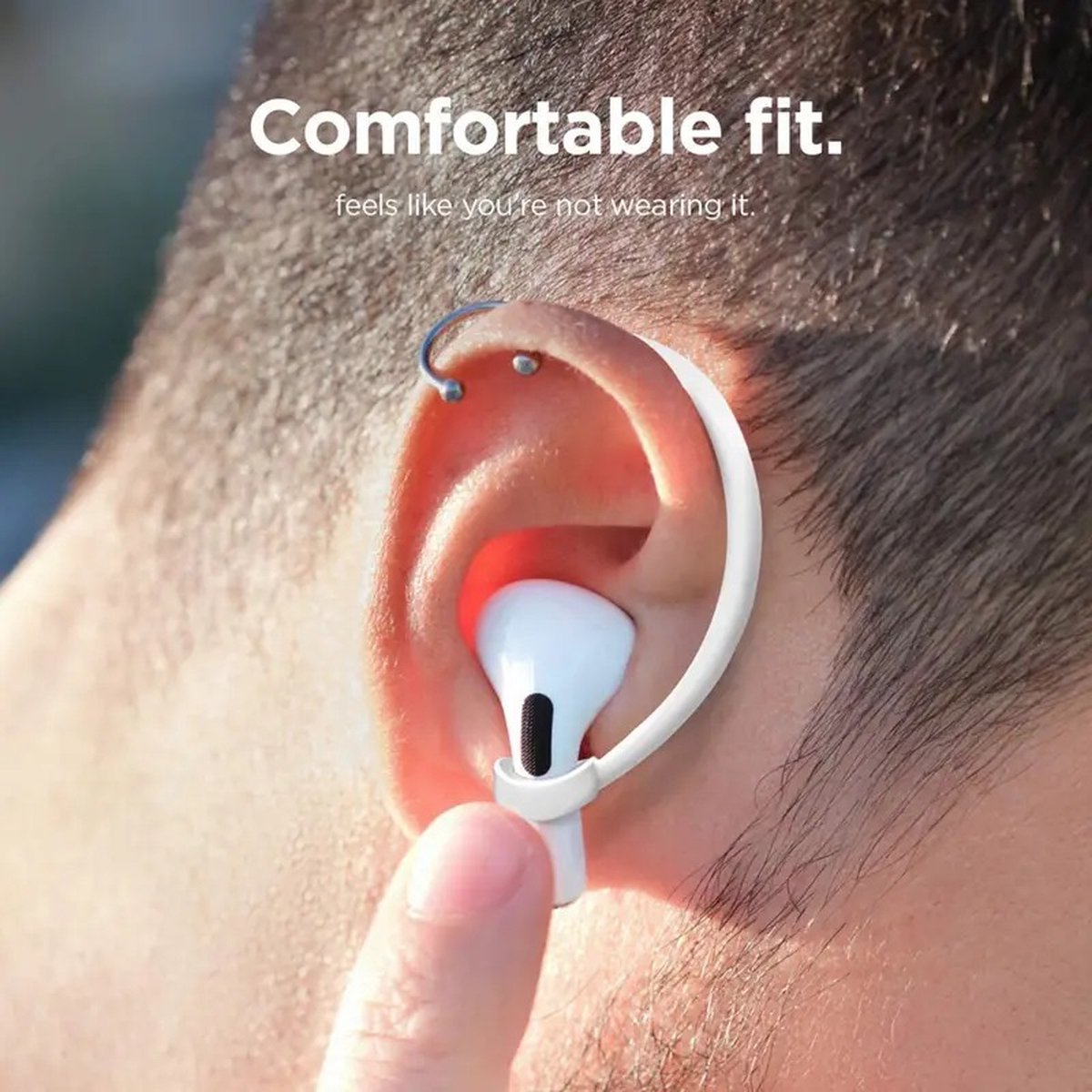 WC HookZ Compatibel met Airpods 4 - Verstelbare, op maat gemaakte over-ear-haken van Wicked Cushions | Flexibele kern voor individuele pasvorm, patent aangevraagd | Black