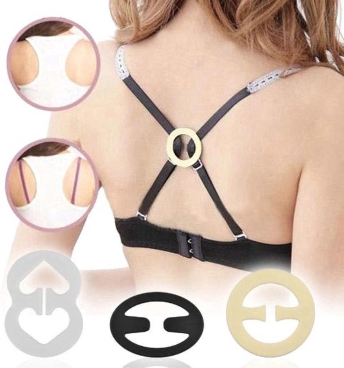 New Age Devi - 6 stuks - BH-accessoire - bh-clips - Onzichtbare bh bandjes