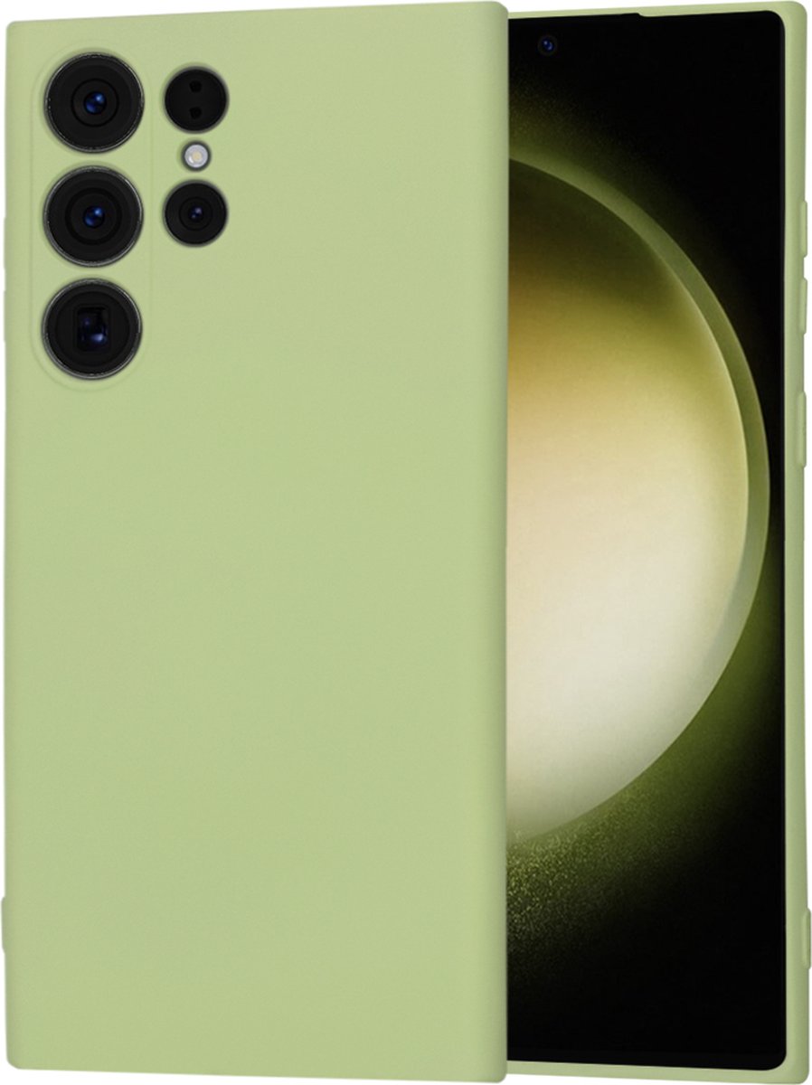 Techsuit Soft Flex Silicone Back Cover hoesje voor Samsung Galaxy S23 Ultra - Matcha