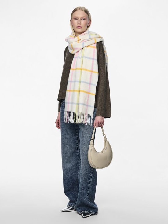 Pieces Pcnatalia Écharpe Longue Cloud Dancer Stripes Multi BLANC Taille Unique