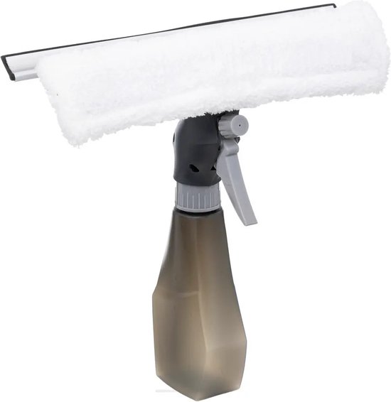 5Five Raam wassen spray met spons en trekker multi tool - kunststof - 26 x 24 cm - ramen schoonmaken - huis/auto/caravan/glazen tafel