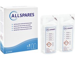 AllSpares Ontkalker voor Koffiemachines geschikt voor De'Longhi DLSC200 EcoDecalk (2x 100ml)