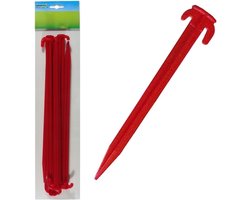 12x Tent haringen van kunststof halfrond 30 cm - Tentharingen - Kampeerspullen - Tent opzetten camping/outdoor benodigdheden