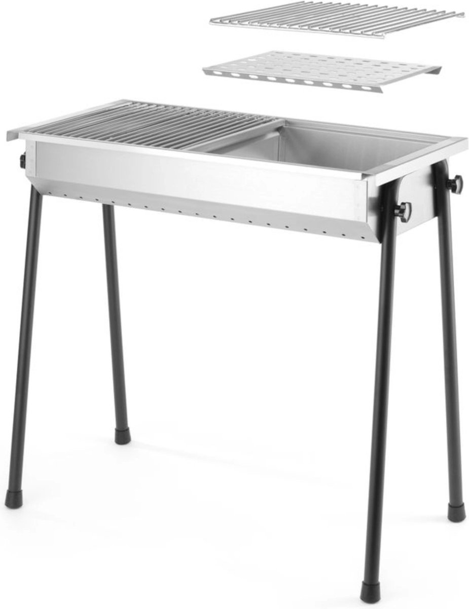 Hendi BBQ - Houtskoolbarbecue - Professionele Slagers Barbecue Houtskool - Model: Patio - 77x38x(H)76cm