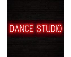 DANCE STUDIO - Lichtreclame Neon LED bord verlicht | SpellBrite | 108,57 x 16 cm | 6 Dimstanden & 8 Lichtanimaties | Reclamebord neon verlichting