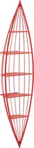 Rek | metaal | rood | 187.3x45.8x (h)25 cm