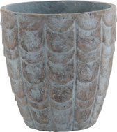 Bloempot | cement | blauw - groen | 32x32x (h)32.5 cm