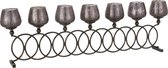 Theelichthouder | stainless steal | grijs | 72x9x (h)22 cm