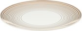 Bord | keramiek | wit - goud | 21.5x21.5x (h)2 cm