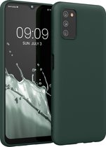 kwmobile telefoonhoesje voor Samsung Galaxy A03s - Hoesje voor smartphone - Back cover in mosgroen