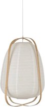Lantaarn ophanging - Japans papier en bamboe - H 47 x Ø 36 cm - Wit