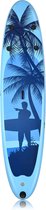 MEUBELEXPERT  PVC Opblaasbaar Stand Up Paddle Board met Draagtas Verstelbare Paddle Lichtblauw 335x76x15CM