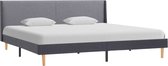 Decoways - Bedframe stof grijs 160x200 cm